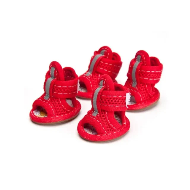 4Pcs Set Non-Slip Dog Shoes