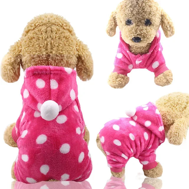 Dog  Pajamas Warm Fleece  Pet Small Dog