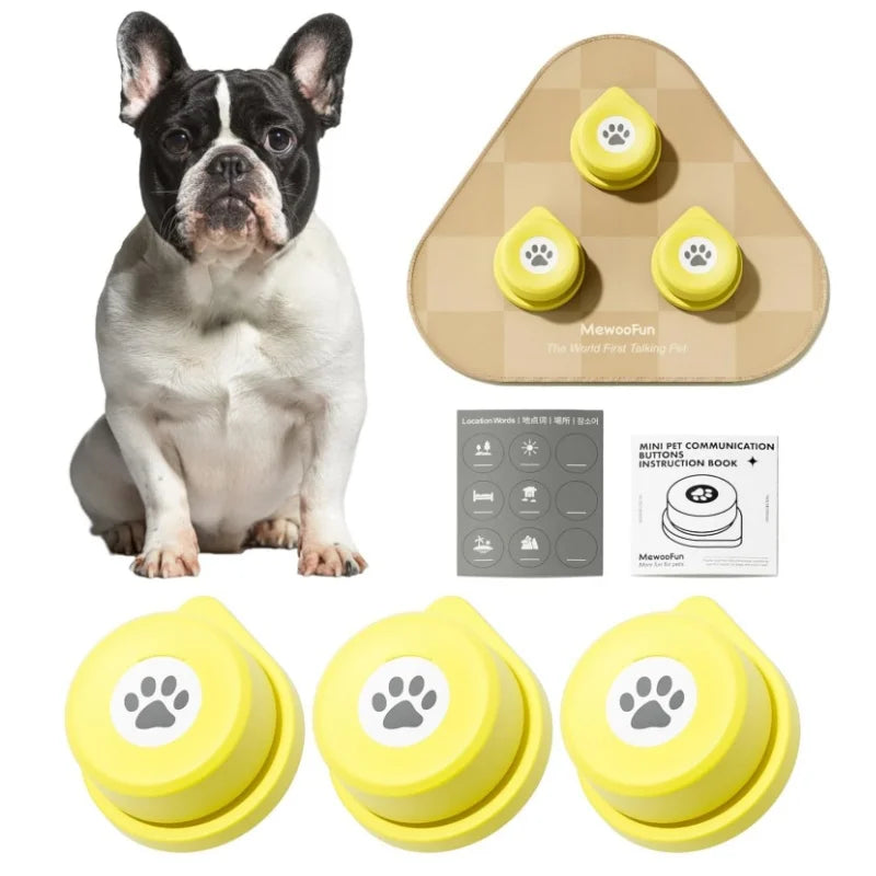 Dog Talking Button Set with Mat Communication Kit