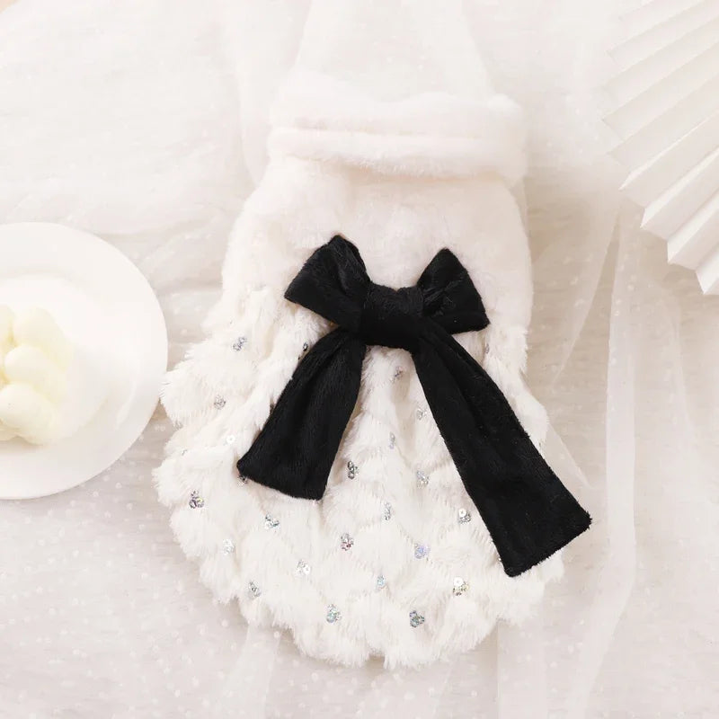 Elegant  Fur Winter Overcoat Small Dog Cat